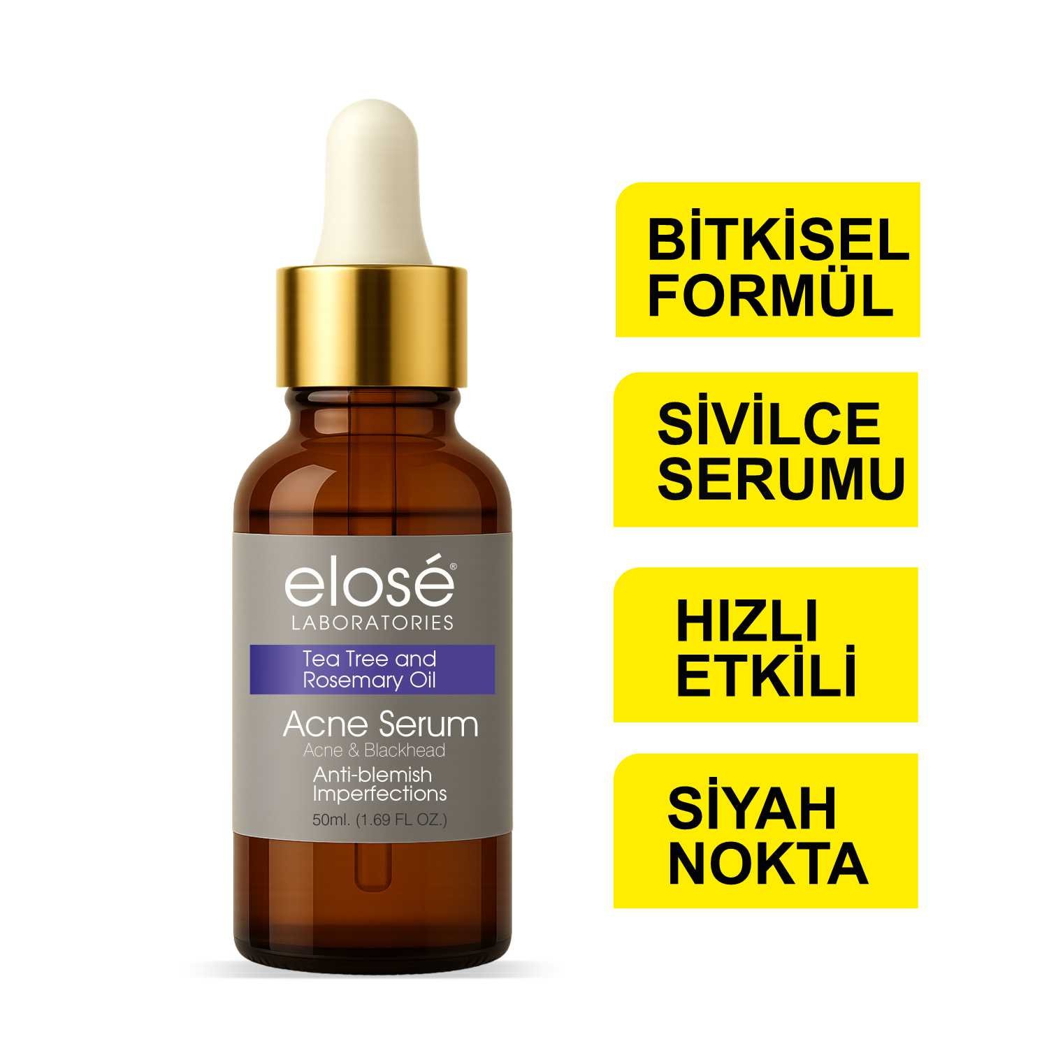 Sivilce Serumu (Çay Ağacı Özlü) 50 ml - Elose Bitkisel Bakım - Görsel 3