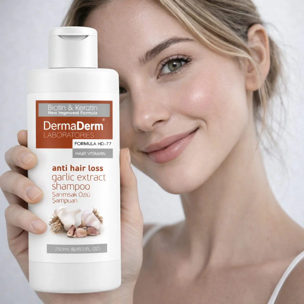 Sarımsaklı Şampuan (Saç Dökülmesine Karşı) 250 ml - Dermaderm - Görsel 2