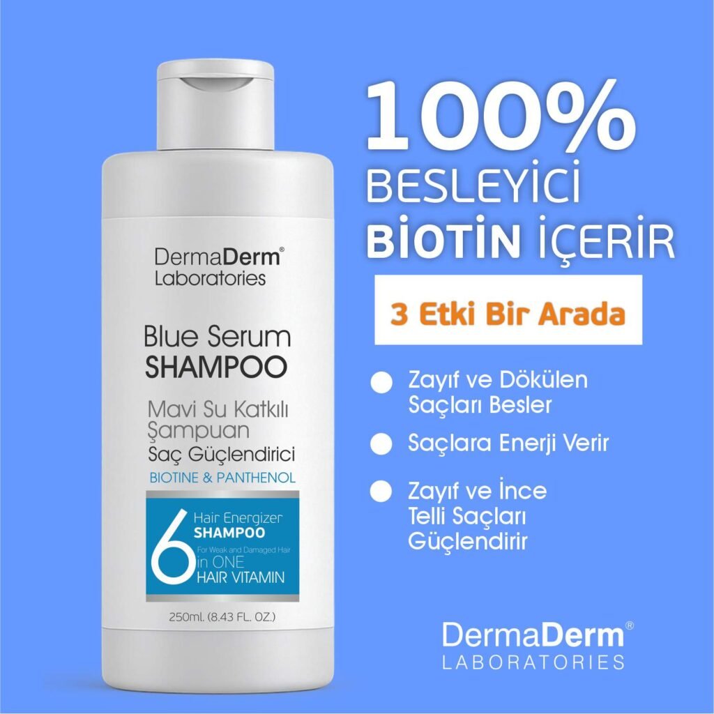 dermaderm saç dökülmesine karşı mavi su Özlü Şampuan 250 ml