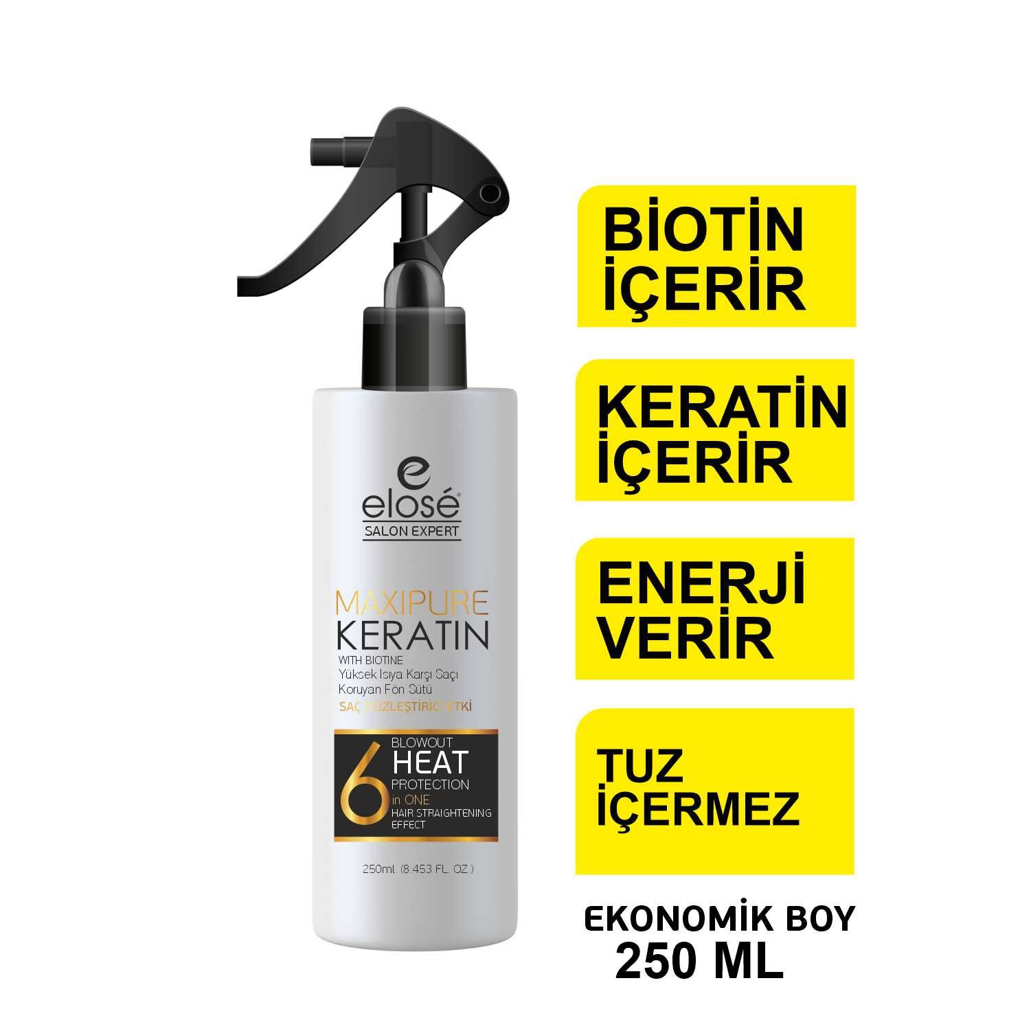 elose keratin ve biotin isı karşıtı bakım sütü 250 ml