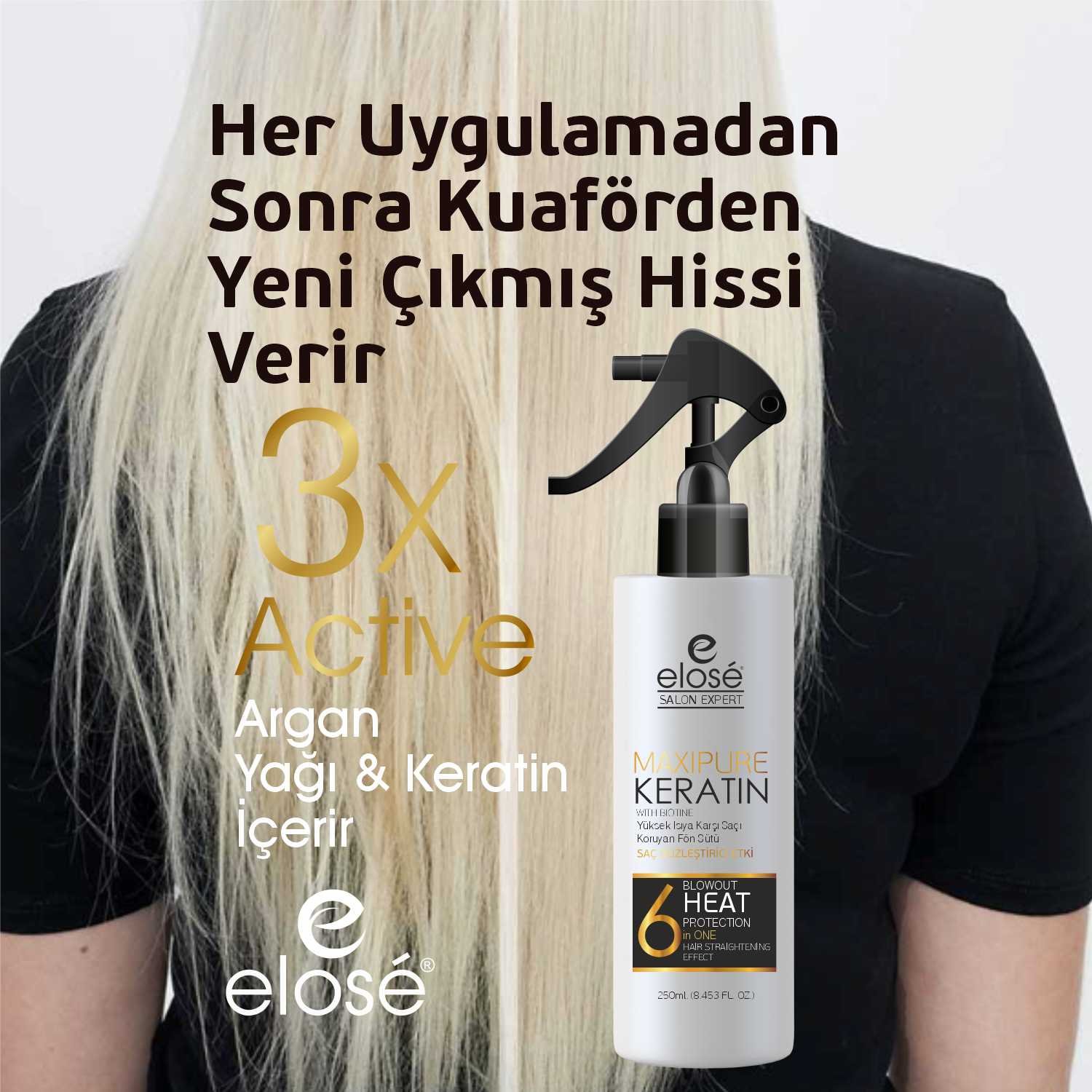 elose keratin ve biotin isı karşıtı bakım sütü 250 ml