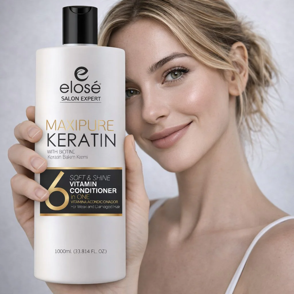 Yıpranmış Saçlar İçin Saç Kremi (Keratin & Biotin) 1000 ml - Elose - Görsel 5