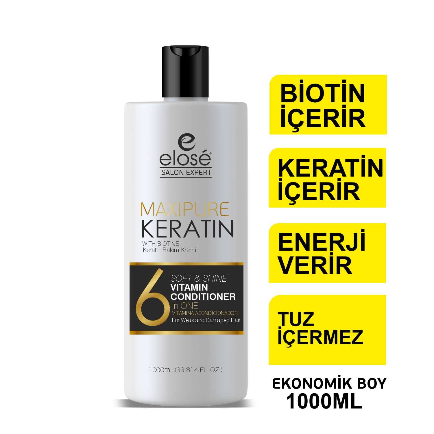 elose keratin ve biotin saç bakım kremi yipranmış saçlar İçin 1000 ml