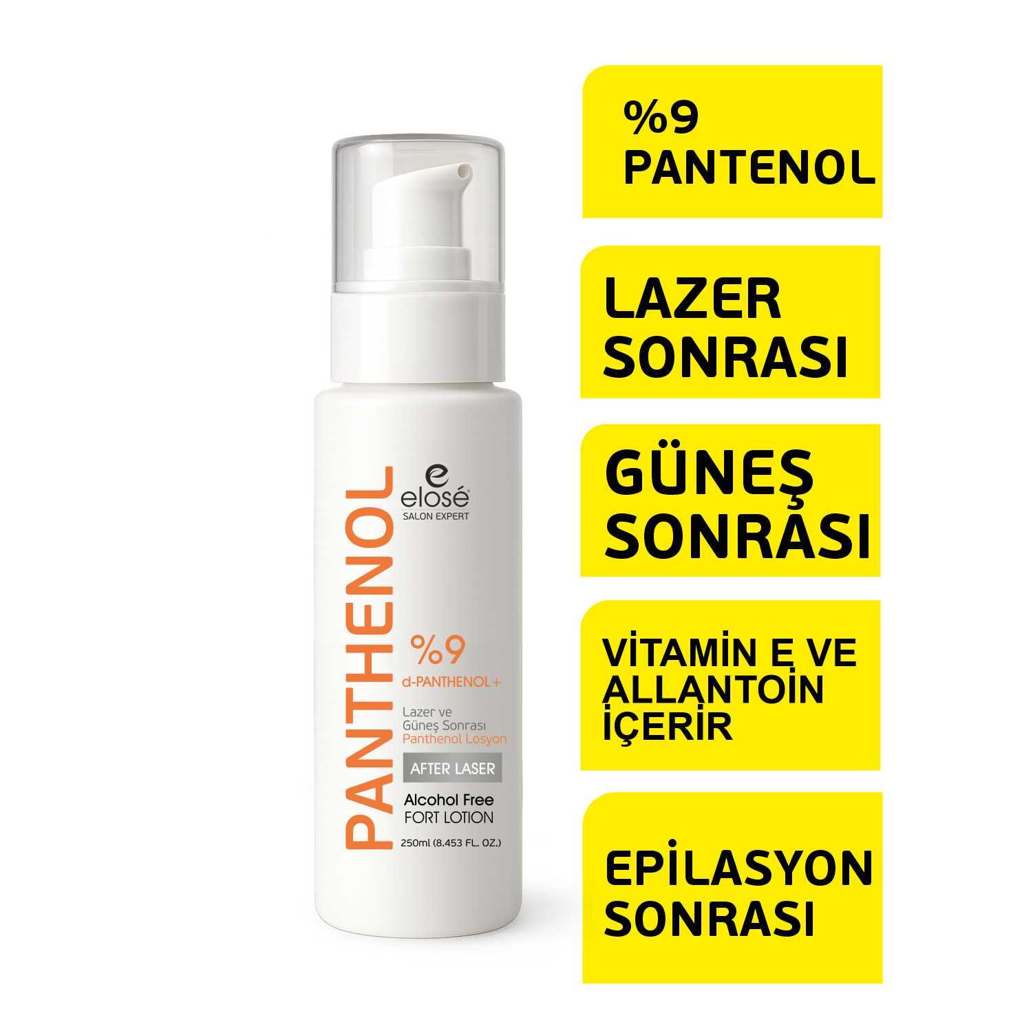 elose %9 pantenol nemlendirici cilt bakım losyonu losyon 250 ml