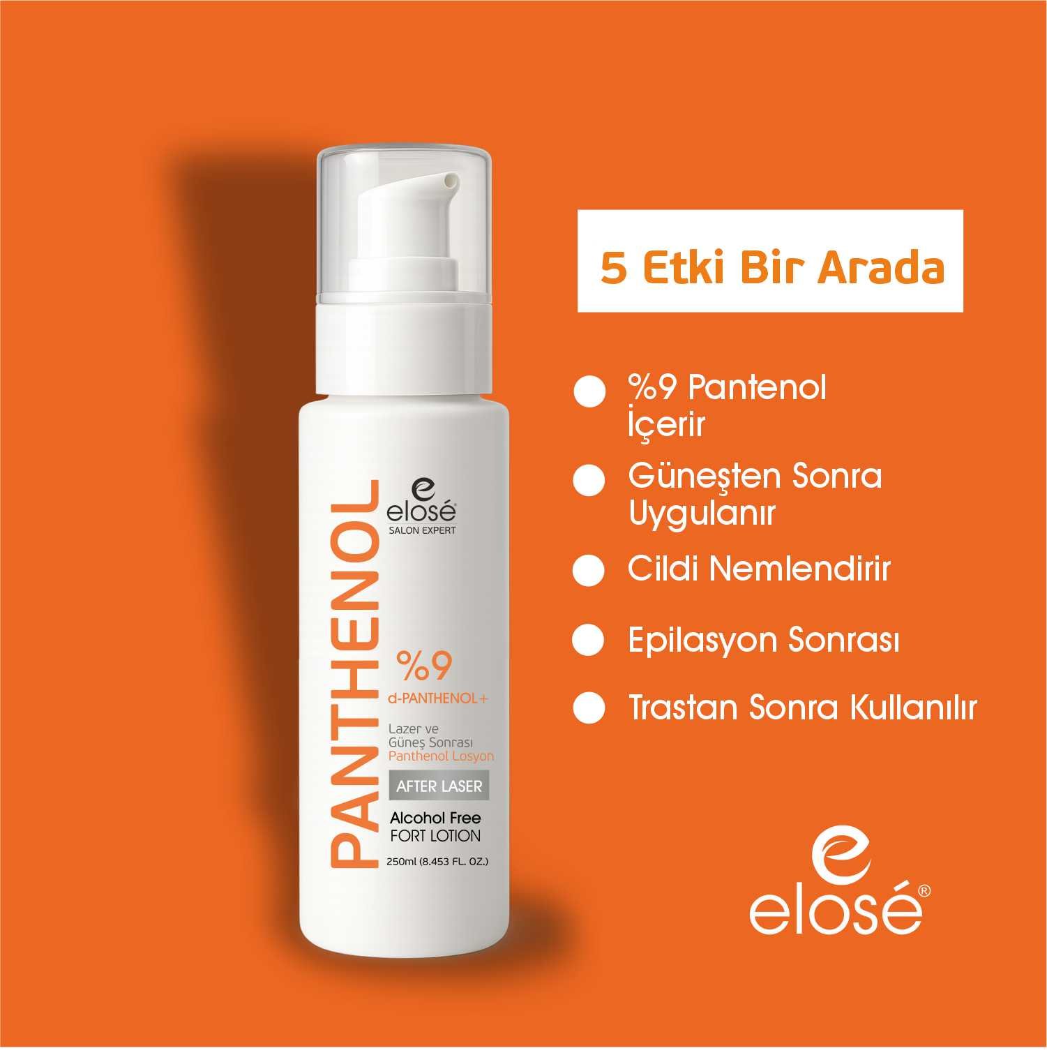 elose %9 pantenol nemlendirici cilt bakım losyonu losyon 250 ml