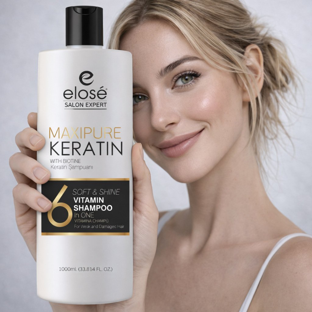Keratin Şampuanı (Biotin Destekli) 1000 ml - Elose Onarıcı Bakım - Görsel 5