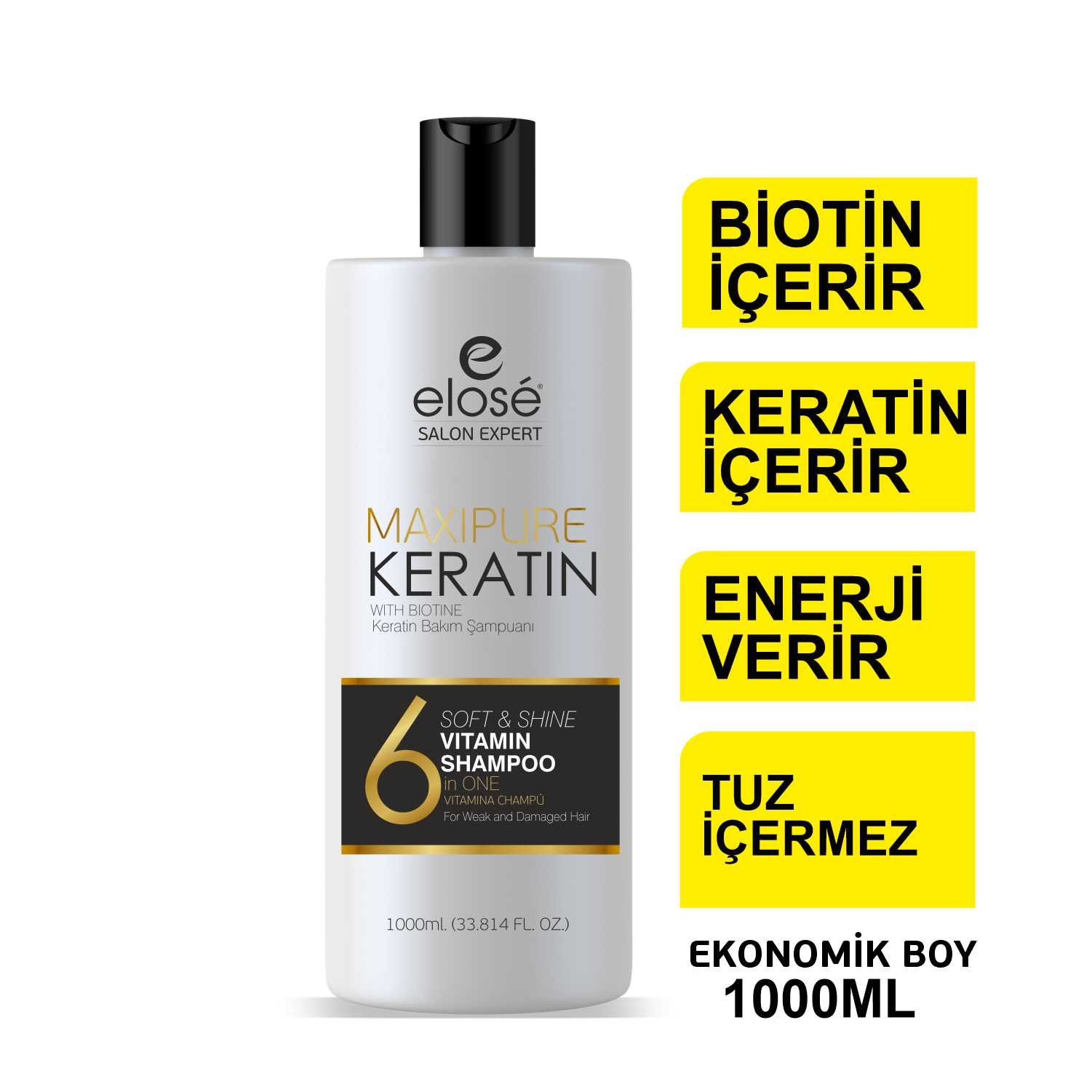 elose keratin ve biotin saç bakım Şampuanı 1000 ml