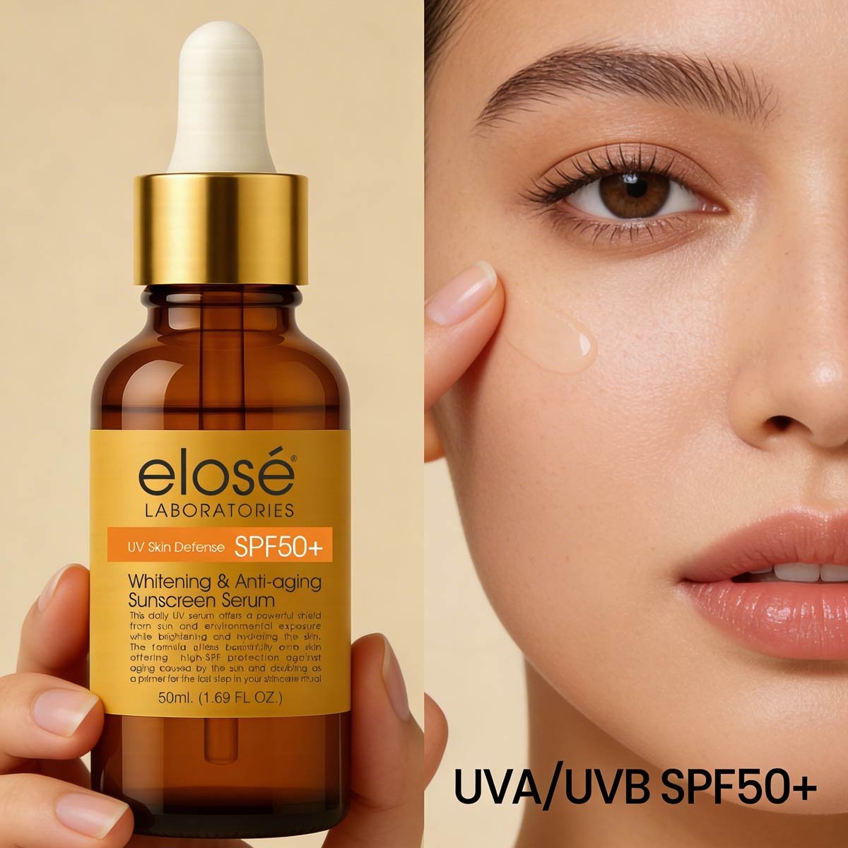 elose spf50+ hyaluronik asit İçeren leke ve kırışıklık karşıtı serum 50 ml