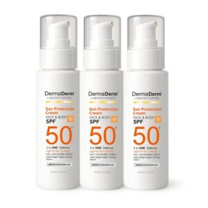 dermaderm spf50+ leke karşıtı güneş kremi 3x100ml