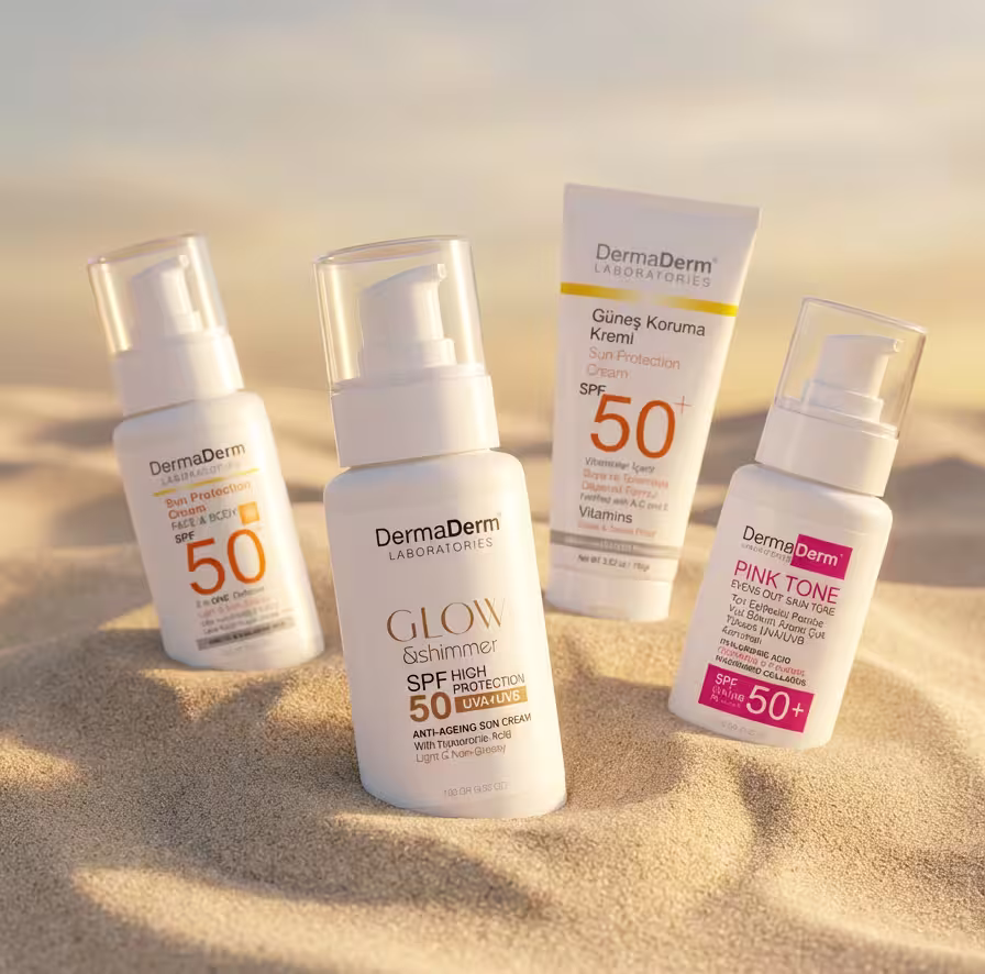 mineral güneş kremi SPF 50 Zinc Oxide Titanium Dioxide vitamin E içeren leke karşıtı güneş kremi