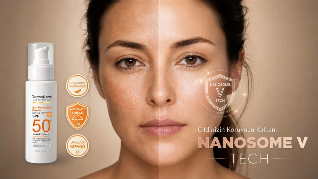 dermaderm nanosome v güneş kremi leke ve photo aging